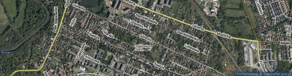 Zdjęcie satelitarne Górecka ul.