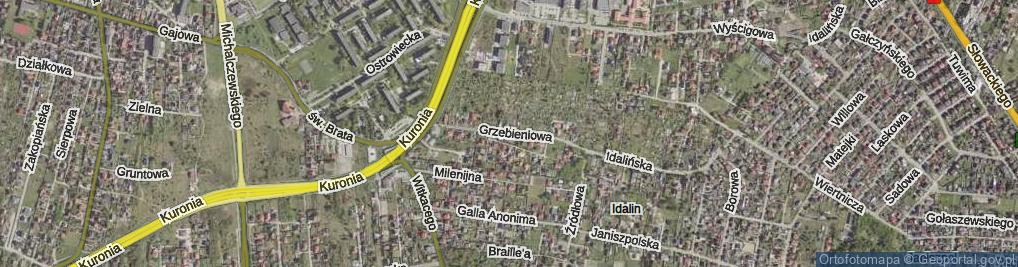 Zdjęcie satelitarne Grzebieniowa ul.