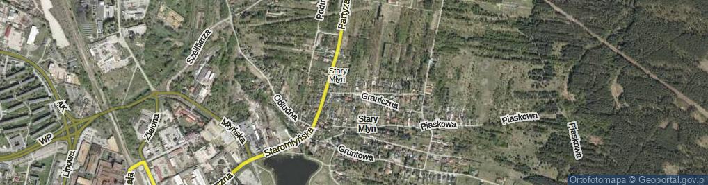Zdjęcie satelitarne Graniczna ul.