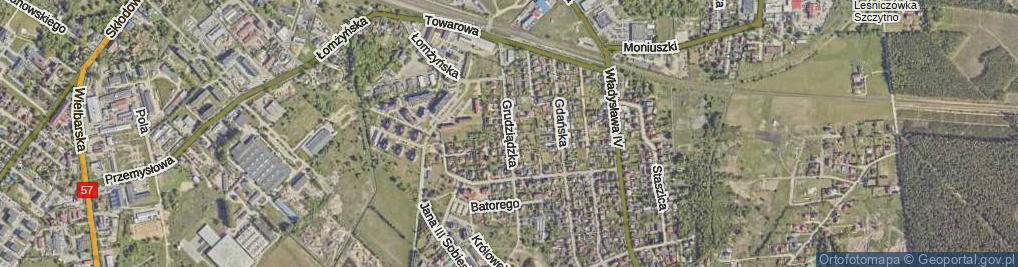 Zdjęcie satelitarne Grudziądzka ul.