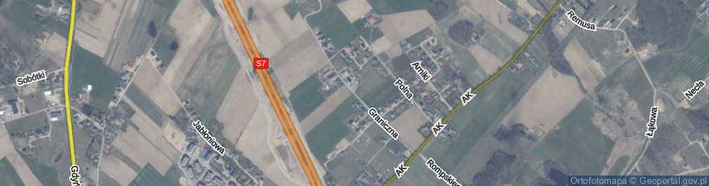 Zdjęcie satelitarne Graniczna ul.