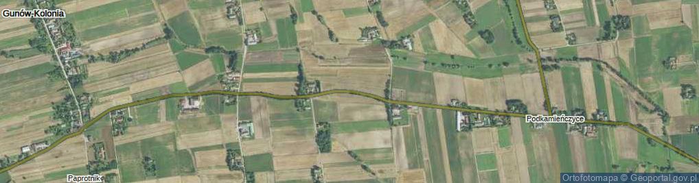 Zdjęcie satelitarne Gunów-Wilków ul.