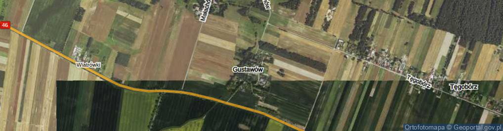Zdjęcie satelitarne Gustawów ul.