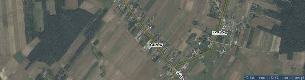 Zdjęcie satelitarne Guzów ul.