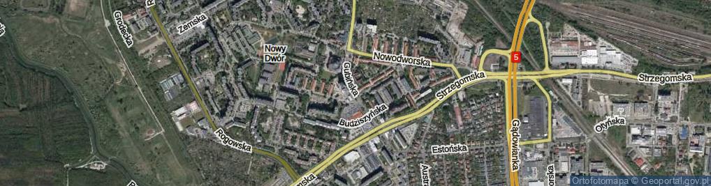 Zdjęcie satelitarne Gubińska ul.