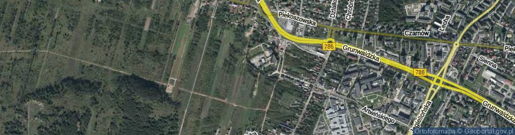 Zdjęcie satelitarne Gwarków ul.