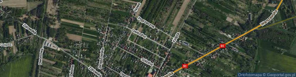 Zdjęcie satelitarne Gwiezdna ul.