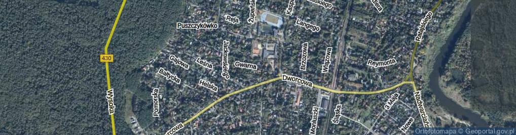 Zdjęcie satelitarne Gwarna ul.