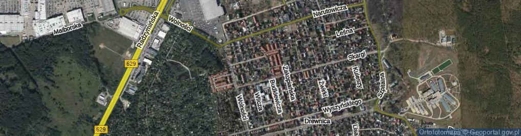 Zdjęcie satelitarne Gwiaździsta ul.