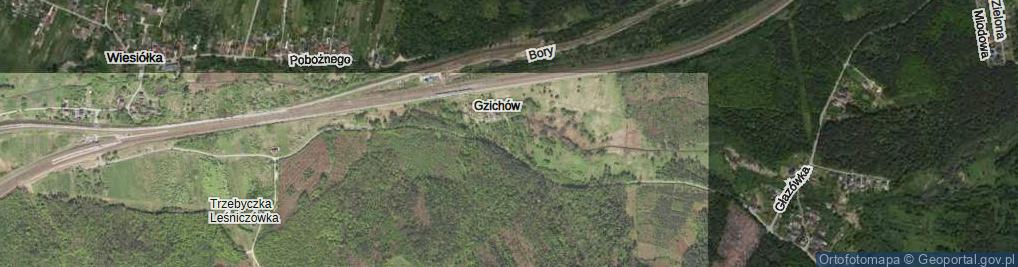 Zdjęcie satelitarne Gzichów ul.