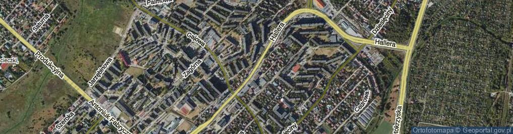 Zdjęcie satelitarne Hallera Józefa, gen. ul.