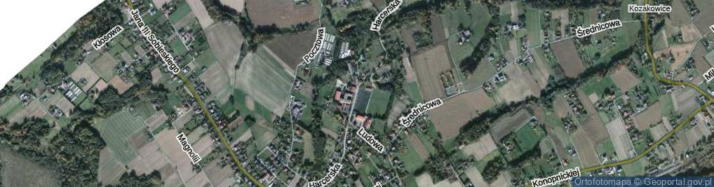 Zdjęcie satelitarne Harcerska ul.