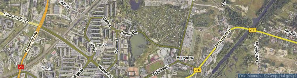 Zdjęcie satelitarne Harcerska ul.