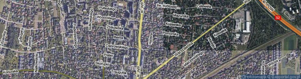 Zdjęcie satelitarne Hallera Józefa, gen. ul.