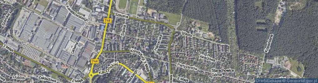 Zdjęcie satelitarne Harcerska ul.