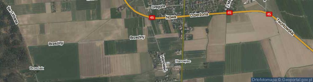 Zdjęcie satelitarne Hanowiec ul.