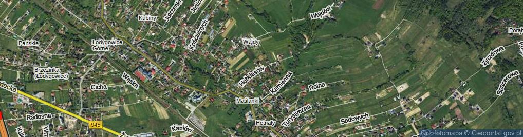 Zdjęcie satelitarne Habdasów ul.