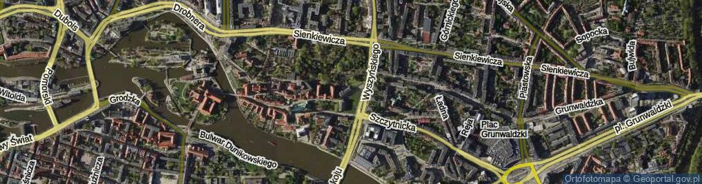 Zdjęcie satelitarne Hlonda Augusta, ks. kard. Prymasa ul.