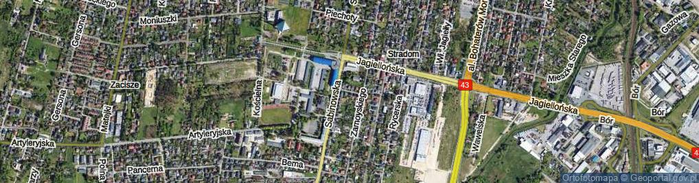 Zdjęcie satelitarne Husarska ul.