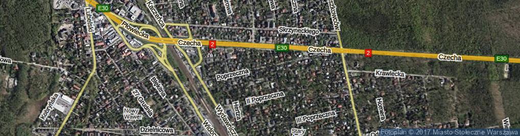 Zdjęcie satelitarne I Poprzeczna ul.