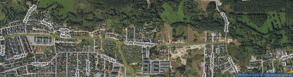 Zdjęcie satelitarne I Morskiego Pułku Strzelców ul.