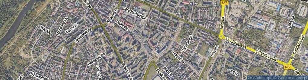 Zdjęcie satelitarne Insurekcyjna ul.