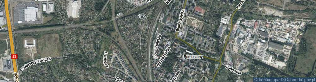 Zdjęcie satelitarne Inowrocławska ul.