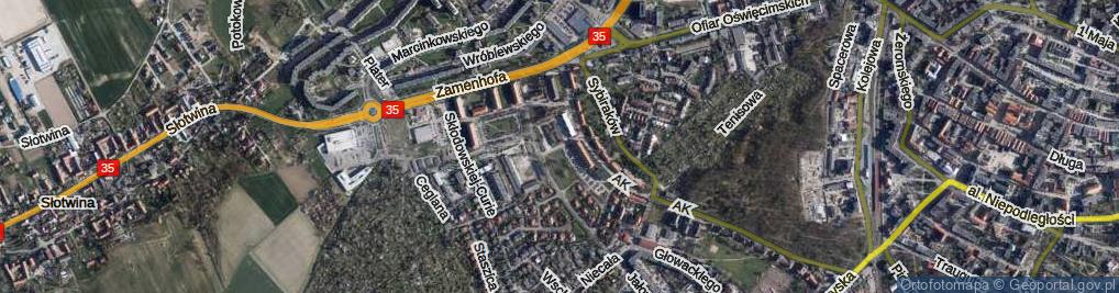 Zdjęcie satelitarne Inwalidów Wojennych RP ul.