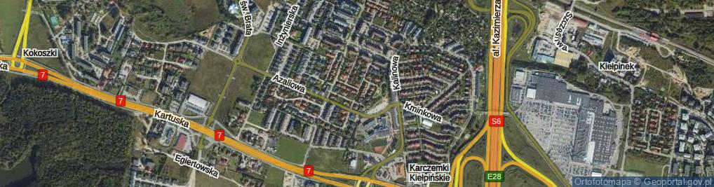 Zdjęcie satelitarne Irysowa ul.