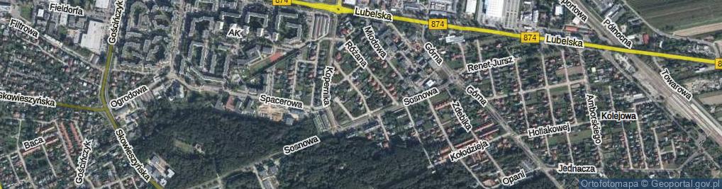 Zdjęcie satelitarne Irysowa ul.