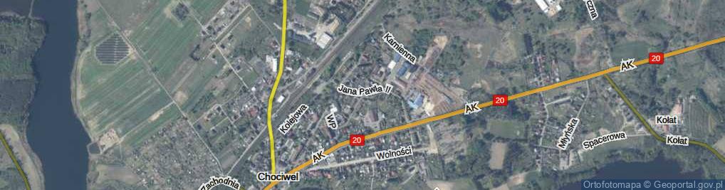 Zdjęcie satelitarne Jana Pawła II ul.