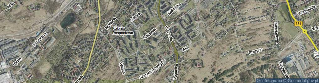 Zdjęcie satelitarne Jabłoniowa ul.