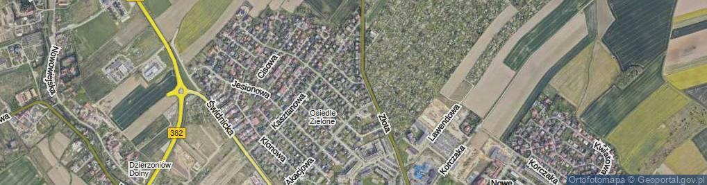 Zdjęcie satelitarne Jaśminowa ul.