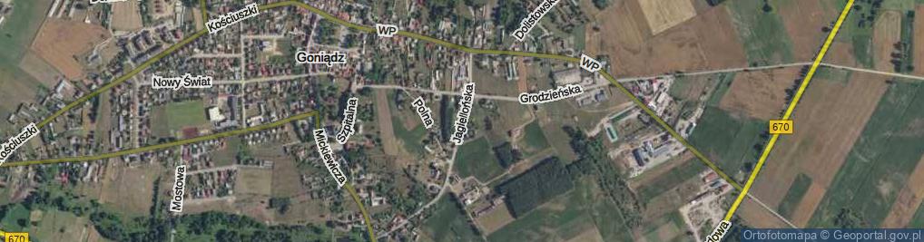 Zdjęcie satelitarne Jagiellońska ul.