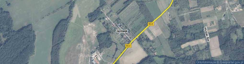 Zdjęcie satelitarne Janówek ul.