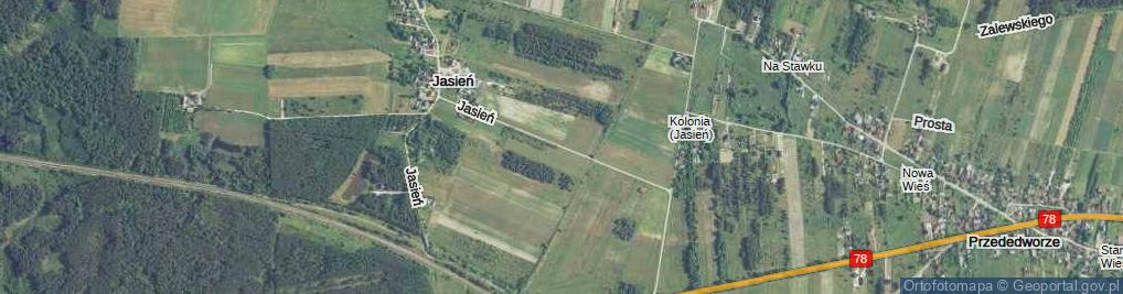 Zdjęcie satelitarne Jasień ul.