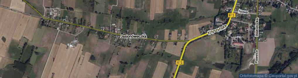 Zdjęcie satelitarne Jasionóweczka ul.