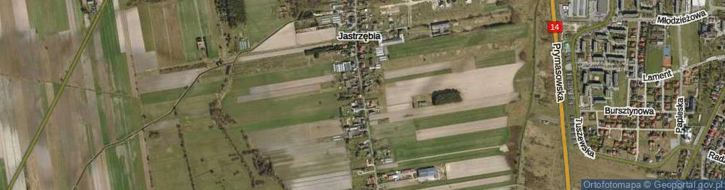 Zdjęcie satelitarne Jastrzębia ul.