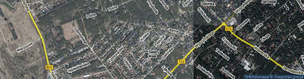 Zdjęcie satelitarne Jaskółcza ul.