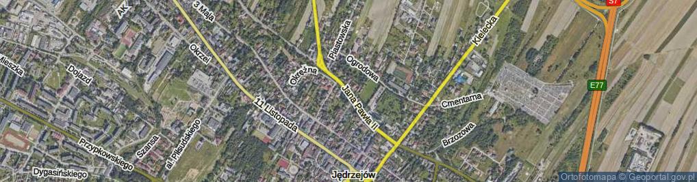 Zdjęcie satelitarne Jana Pawła II ul.