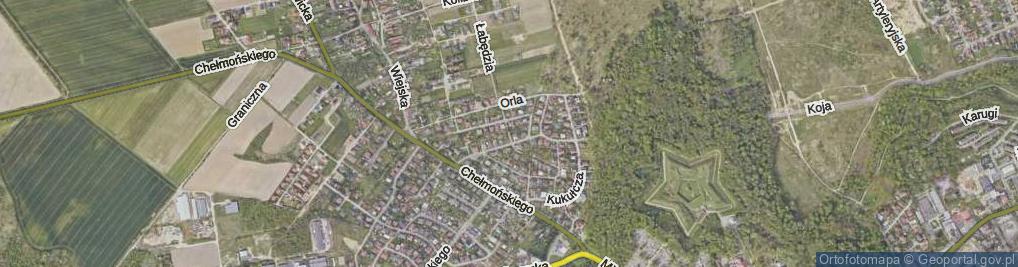 Zdjęcie satelitarne Jastrzębia ul.