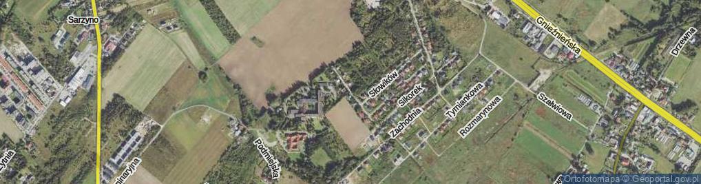 Zdjęcie satelitarne Jaskółek ul.