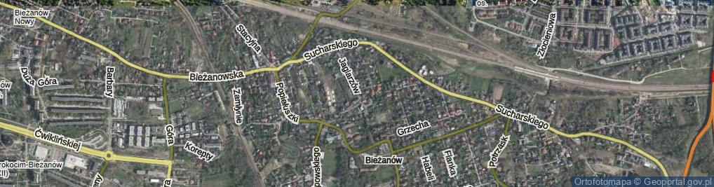 Zdjęcie satelitarne Jaglarzów Michała i Stanisława ul.