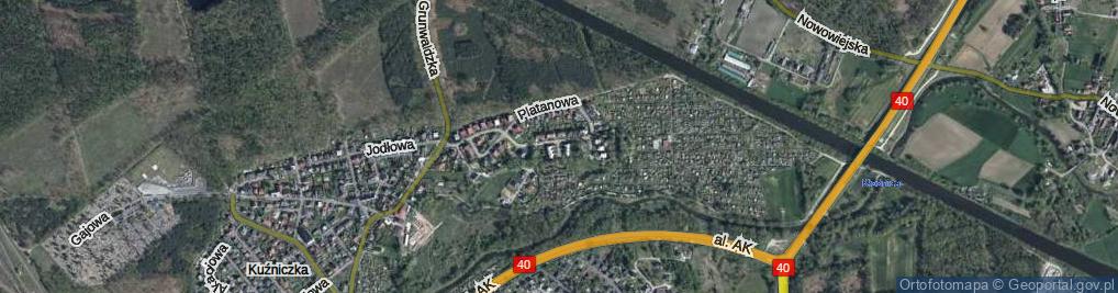 Zdjęcie satelitarne Jaworowa ul.