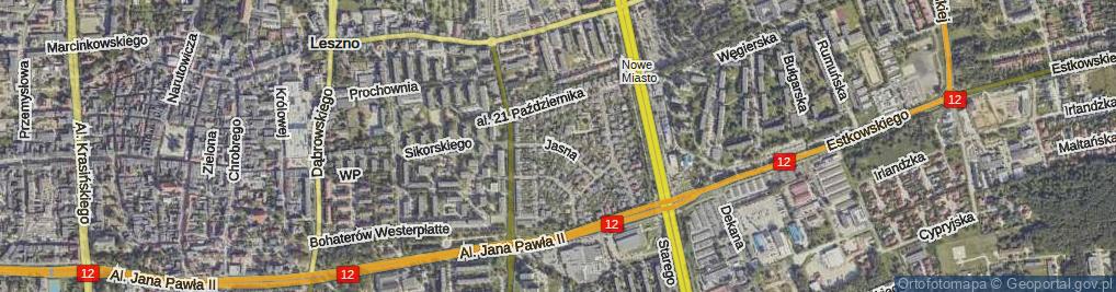 Zdjęcie satelitarne Jasna ul.