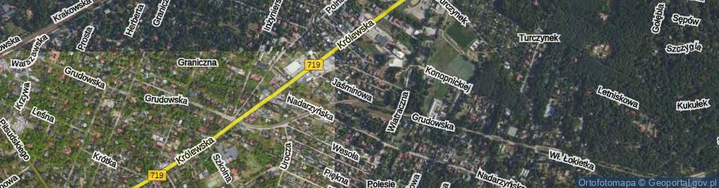Zdjęcie satelitarne Jaśminowa ul.