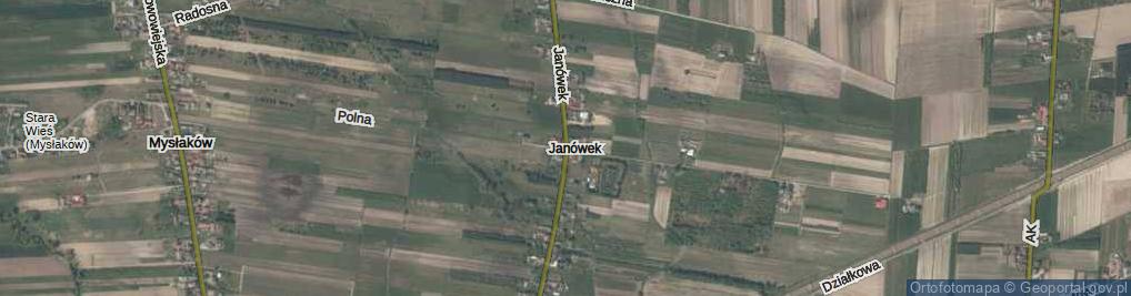 Zdjęcie satelitarne Janówek ul.