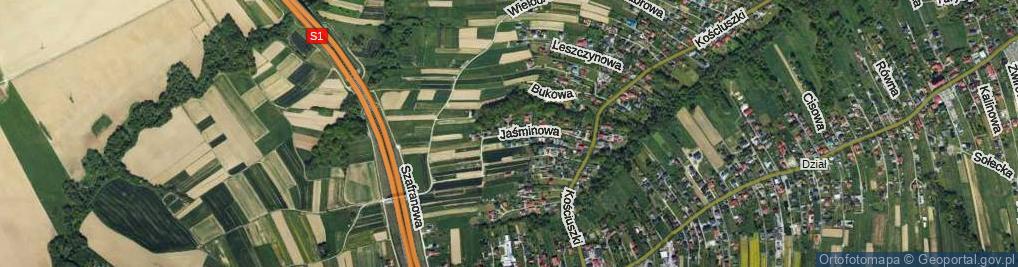 Zdjęcie satelitarne Jaśminowa ul.