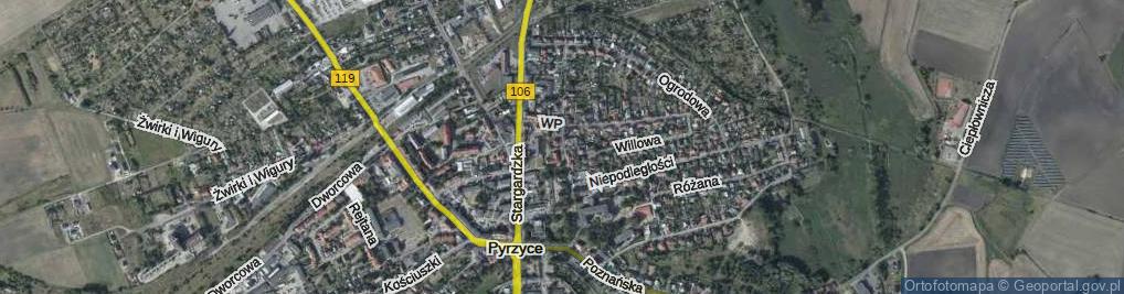 Zdjęcie satelitarne Jana Pawła II ul.