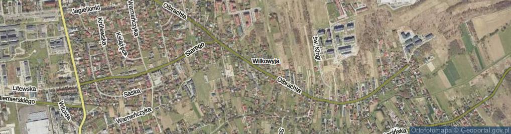 Zdjęcie satelitarne Jana Olbrachta ul.